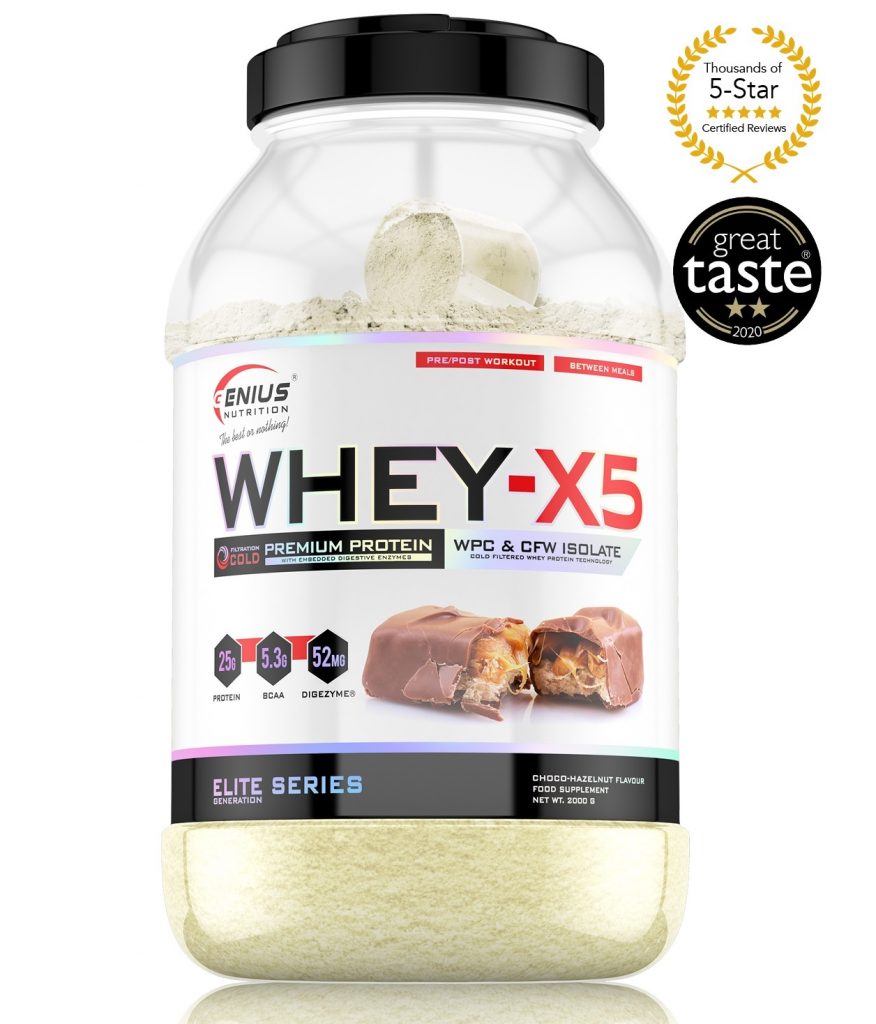 Whey-X5 – Aukštos kokybės išrūgų baltymai | Genius Nutrition | 2000 g - Moksliškai pagrįstas veiksmingumas Whey-X5 – Aukštos kokybės išrūgų baltymai | Genius Nutrition | 2000 g | Klinikinio lygio ilgaamžiškumo protokolas, Visos Prekės ir |2| Super Sale papildas.