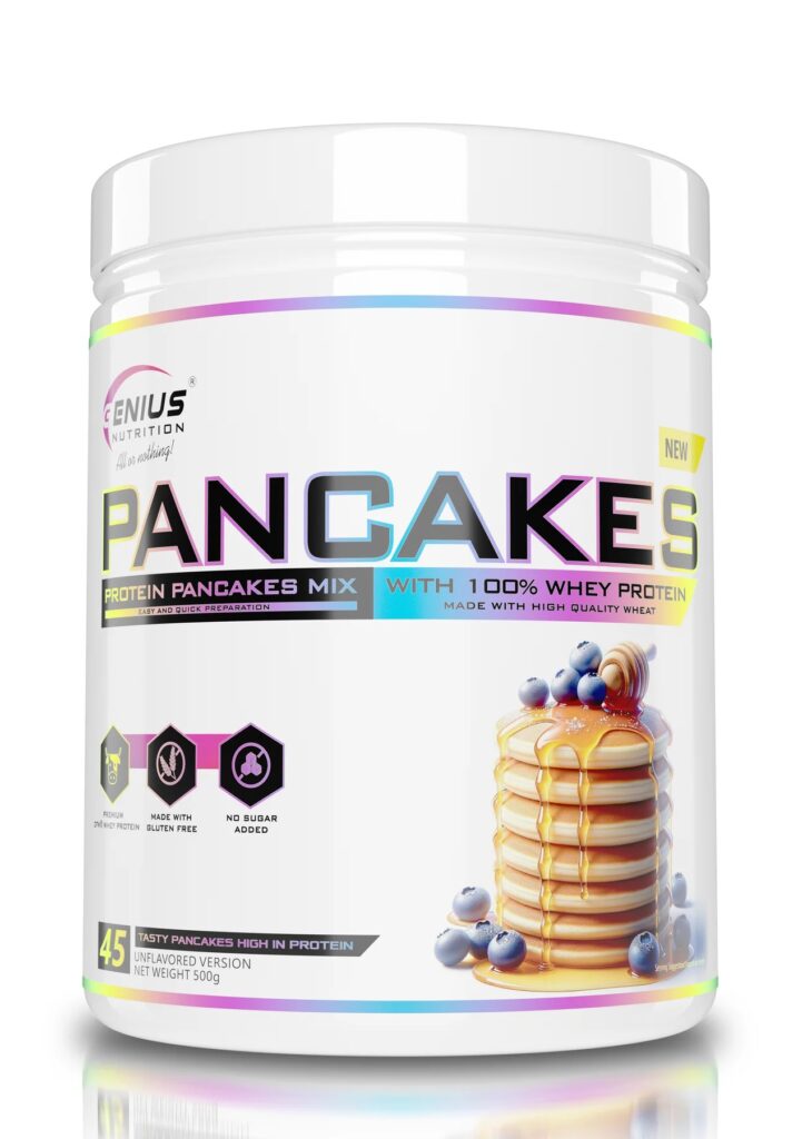 Nutritional facts and clinical details for Protein Pancakes – High-Protein Breakfast Mix | Genius Nutrition | 500g.