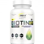 "Biotin B7" Biotinas Plaukams/Odai/Nagams/Nervinei Sistemai 'Genius Nutrition' (60tabl/60porc)