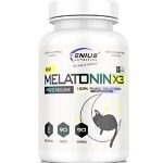 "Melatonin X3" 3000mcg Melatoninas Geram Miegui 'Genius Nutrition' (90kaps/90porc)