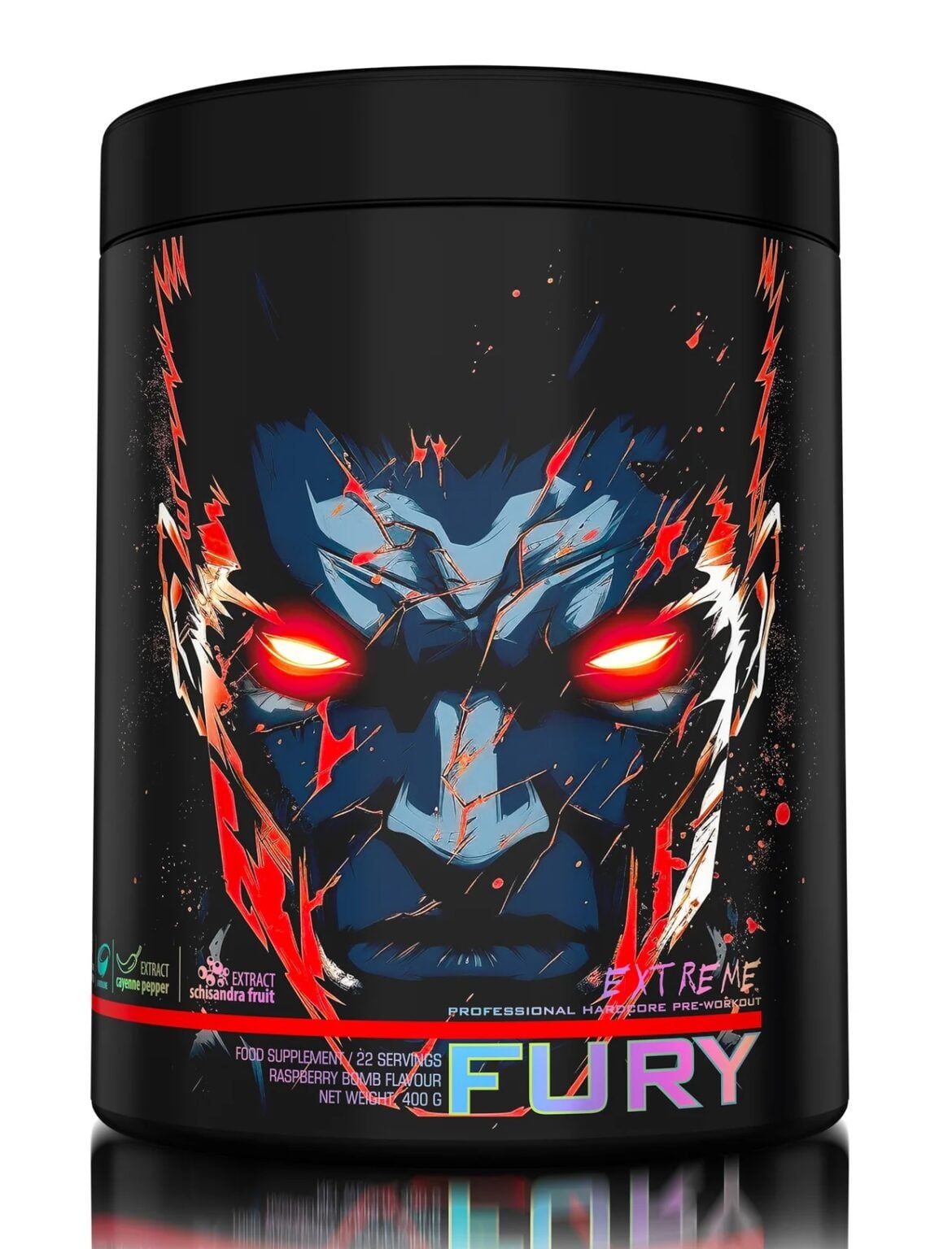 Fury Extreme – Prieštreniruotinis energijos kompleksas | Genius Nutrition | 400 g - Moksliškai pagrįstas veiksmingumas Fury Extreme – Prieštreniruotinis energijos kompleksas | Genius Nutrition | 400 g | Klinikinio lygio ilgaamžiškumo protokolas, Pre-Workout ir SPORTO PAPILDAI papildas.