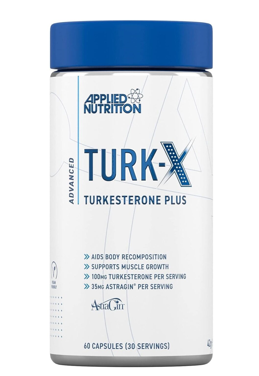 „Turk-X Plus“ Turkesteronas Raumenims ir Augimui ‘Applied Nutrition’ (60kaps/30porc) | Klinikinio lygio ilgaamžiškumo protokolas, Raumenų Hipertrofija ir SPORTAS papildas.