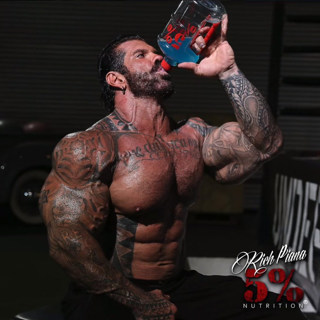 "Full As F*ck" Pre-Workout be kofeino 'Rich Piana 5%' (370g/20porc) - Moksliškai pagrįstas veiksmingumas "Full As F*ck" Pre-Workout be kofeino 'Rich Piana 5%' (370g/20porc) - produkto nuotrauka 1, Pre-workout papildai ir SPORTAS.
