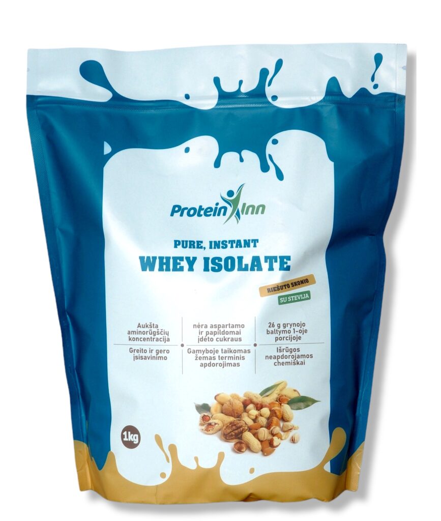 "Whey Isolate Peanuts" Grynas Proteino Izoliatas ‘Protein Inn’ (1000g/33porc/26g balt) | Klinikinio lygio ilgaamžiškumo protokolas, Baltymai ir |2| Super Sale papildas.