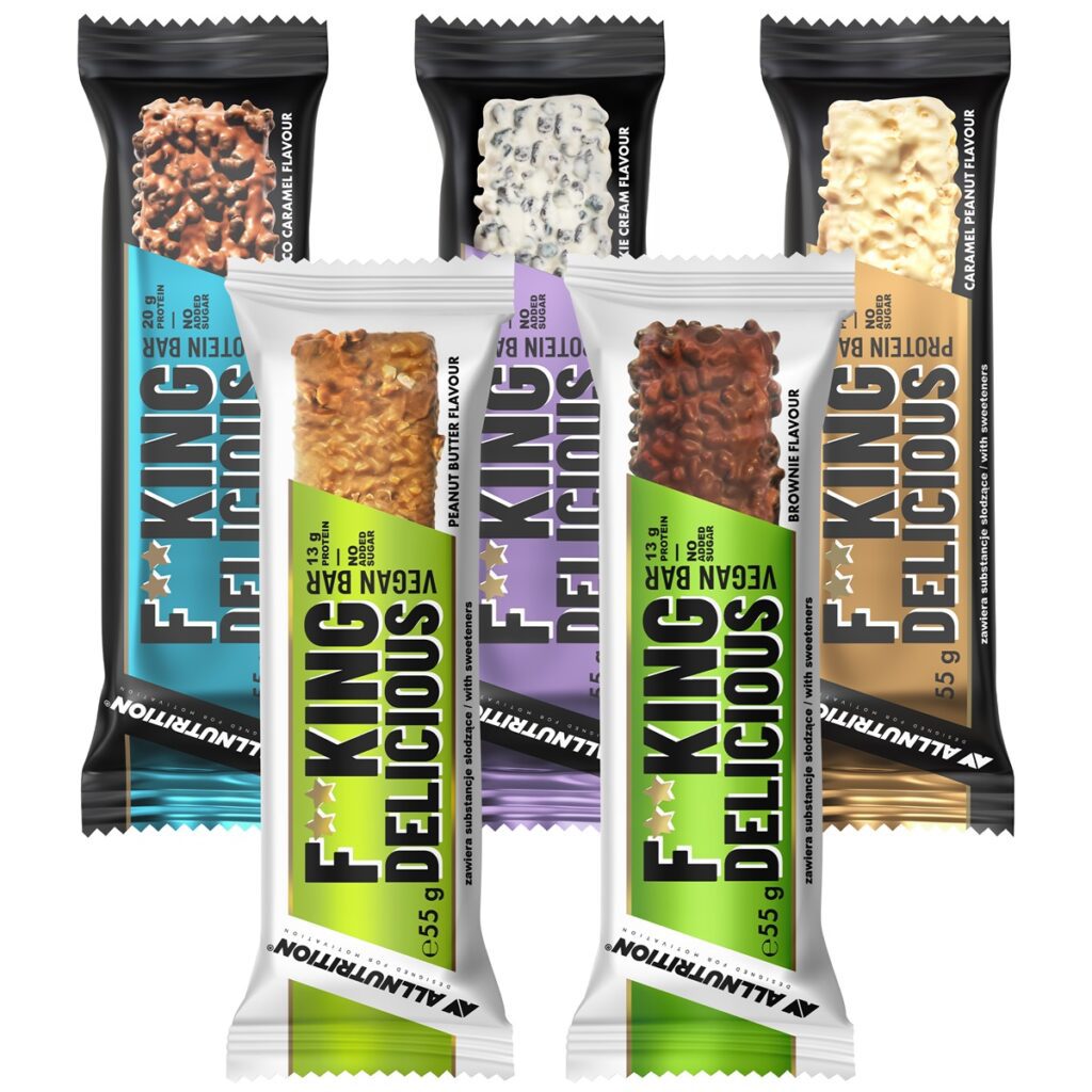 "F**king Delicious" Sotus Proteino Batonėlis 'All Nutrition' (55g/20g balt) - Moksliškai pagrįstas veiksmingumas "F**king Delicious" Sotus Proteino Batonėlis 'All Nutrition' (55g/20g balt) - produkto nuotrauka 1, Baltymai ir FUNKCINIS MAISTAS.