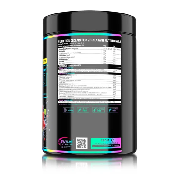 “Intra-HD Intraworkout” Super Treniruočių Kuras ‘Genius Nutrition’ (750g) - Image 3
