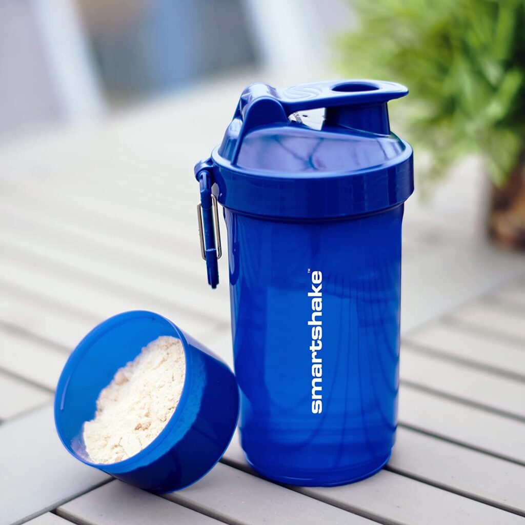 "Original2Go Navy Blue 2in1" Gertuvė/Plaktuvė su Dėtuve 'Smart Shake' 800ml - Moksliškai pagrįstas veiksmingumas "Original2Go Navy Blue 2in1" Gertuvė/Plaktuvė su Dėtuve 'Smart Shake' 800ml - produkto nuotrauka 2, AKSESUARAI ir Gertuvės Sportui.