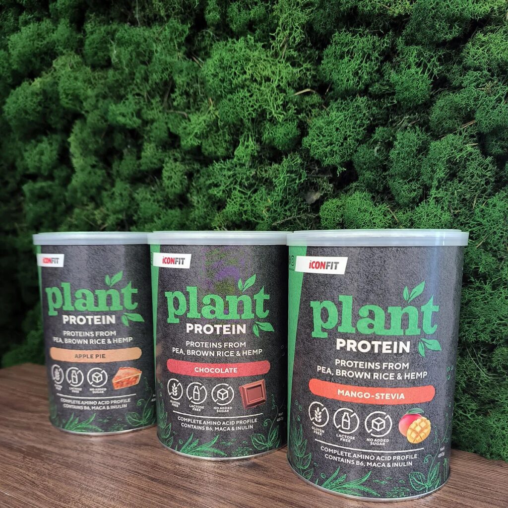 „Plant Protein Mango“ Augaliniai Baltymai+BCAA, Maka, Inulinas ‘Iconfit’ (480g) - Moksliškai pagrįstas veiksmingumas „Plant Protein Mango“ Augaliniai Baltymai+BCAA, Maka, Inulinas ‘Iconfit’ (480g) - produkto nuotrauka 2, Baltymai ir |4| Super Sale.