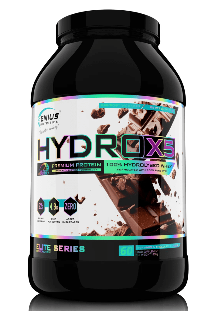 Hydro-X5 – Hidrolizuotas išrūgų baltymas | Genius Nutrition | 1800 g - produkto nuotrauka 2, Baltymai ir |2| Super Sale.