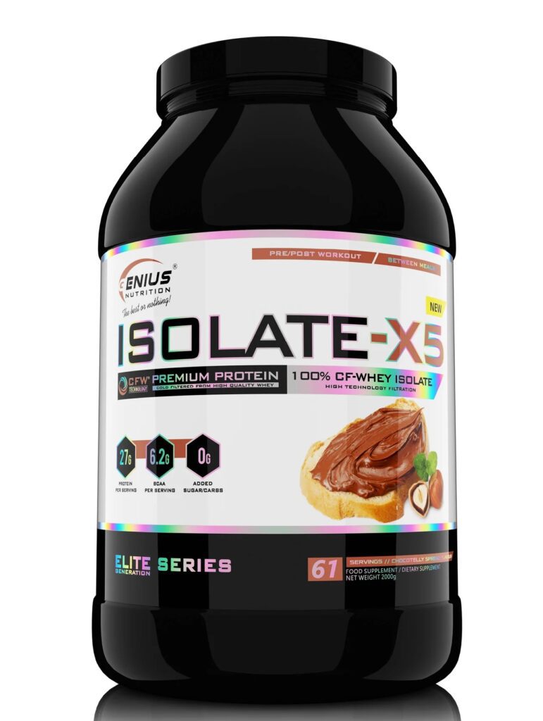 Isolate-X5 - Išrūgų baltymų izoliatas | Genius Nutrition | 2000 g | Klinikinio lygio ilgaamžiškumo protokolas, Visos Prekės ir |2| Super Sale papildas.