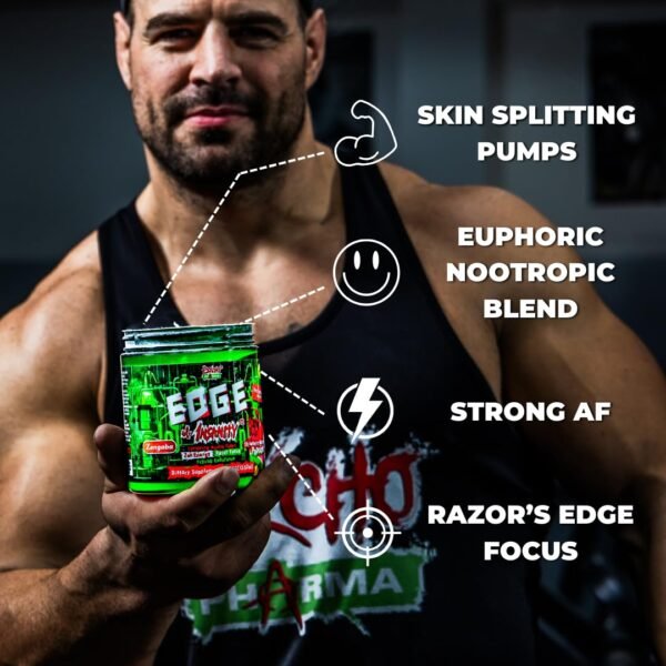 “Edge of Insanity" Stiprus Pre-Workout ‘Psycho Pharma’ (300g/25porc) - Image 2