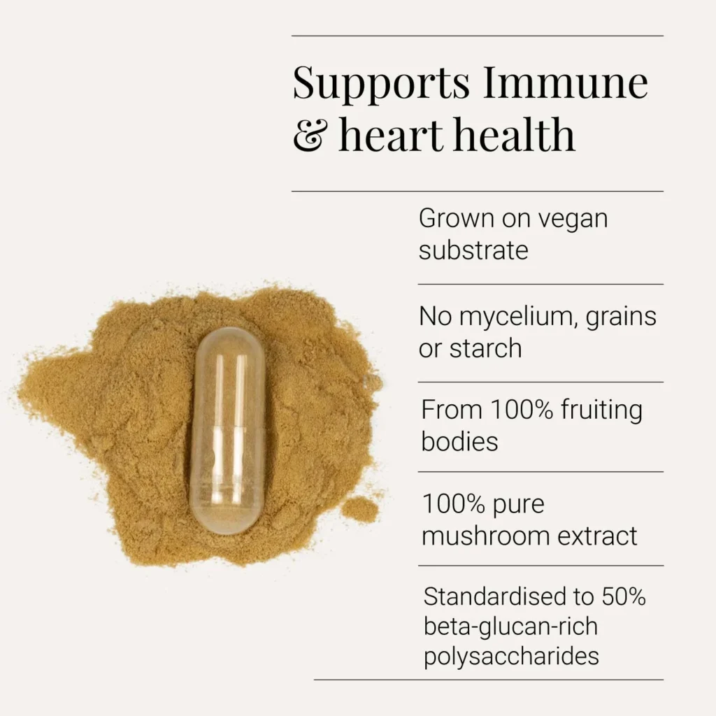 "Reishi" Ekologiškas reishi grybų ekstraktas 'KIKI Health' (60kaps/30porc) - produkto nuotrauka 1, SVEIKATA ir Funkciniai Grybai.