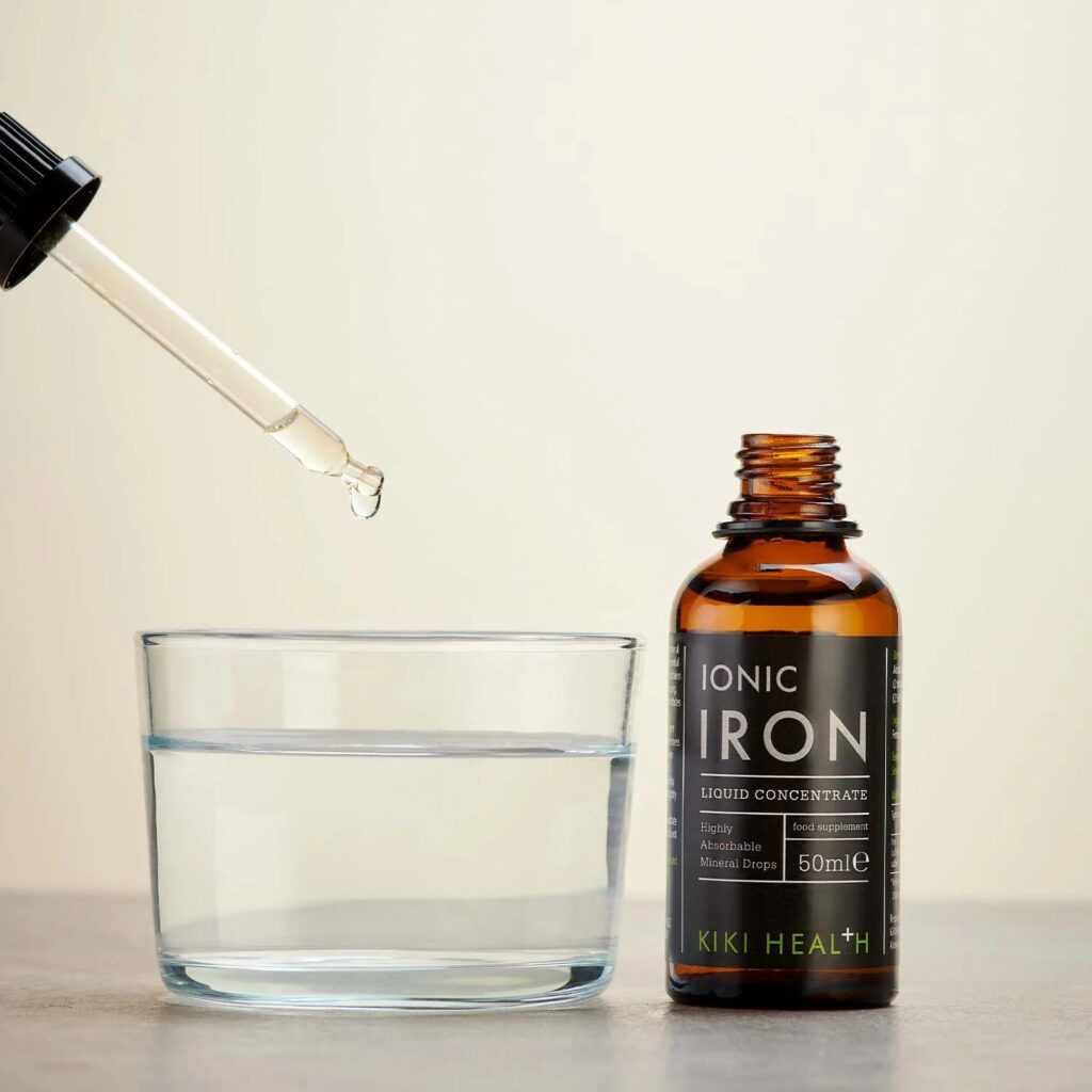 "Ionic Iron" Joninė Geležis Skystas Koncentratas 'KIKI Health' (50ml/25porc) | Klinikinio lygio ilgaamžiškumo protokolas, SVEIKATA ir Moters Sveikata papildas.