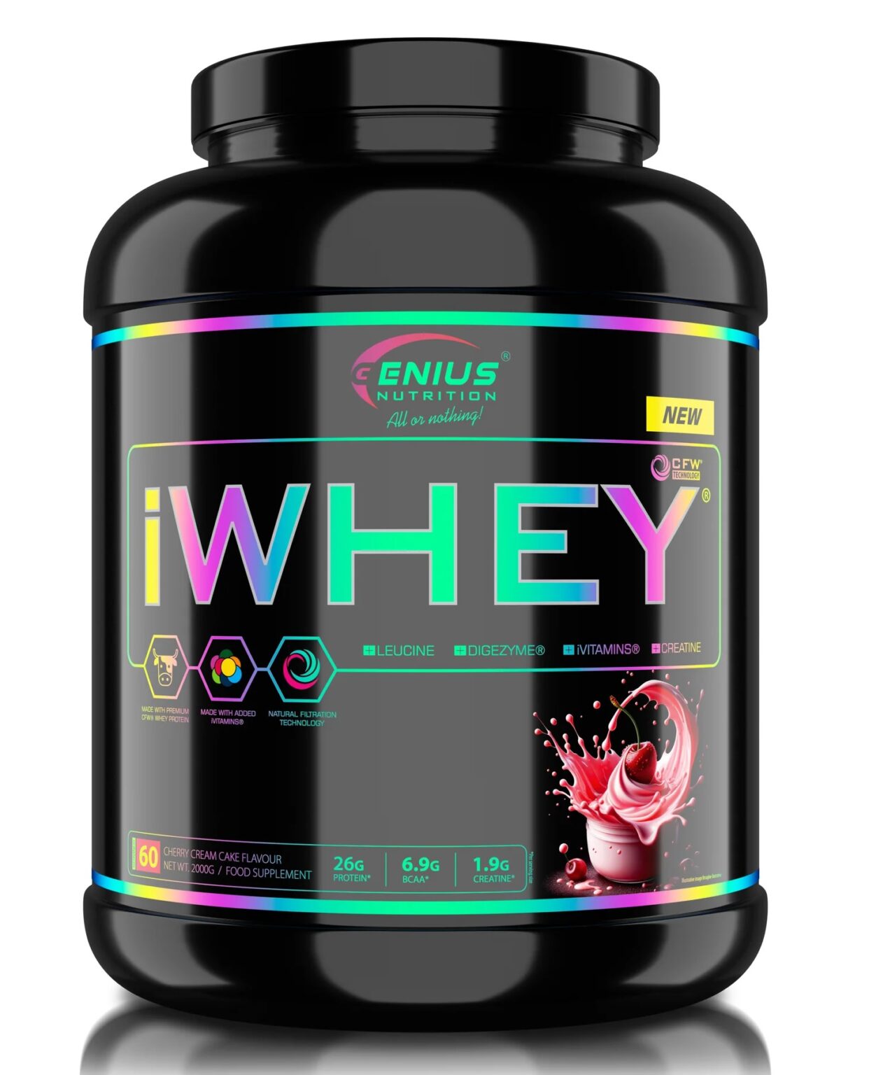 iWhey Protein – Išrūgų baltymų kompleksas | Genius Nutrition | 2000 g - Moksliškai pagrįstas veiksmingumas iWhey Protein – Išrūgų baltymų kompleksas | Genius Nutrition | 2000 g | Klinikinio lygio ilgaamžiškumo protokolas, Visos Prekės ir |2| Super Sale papildas.