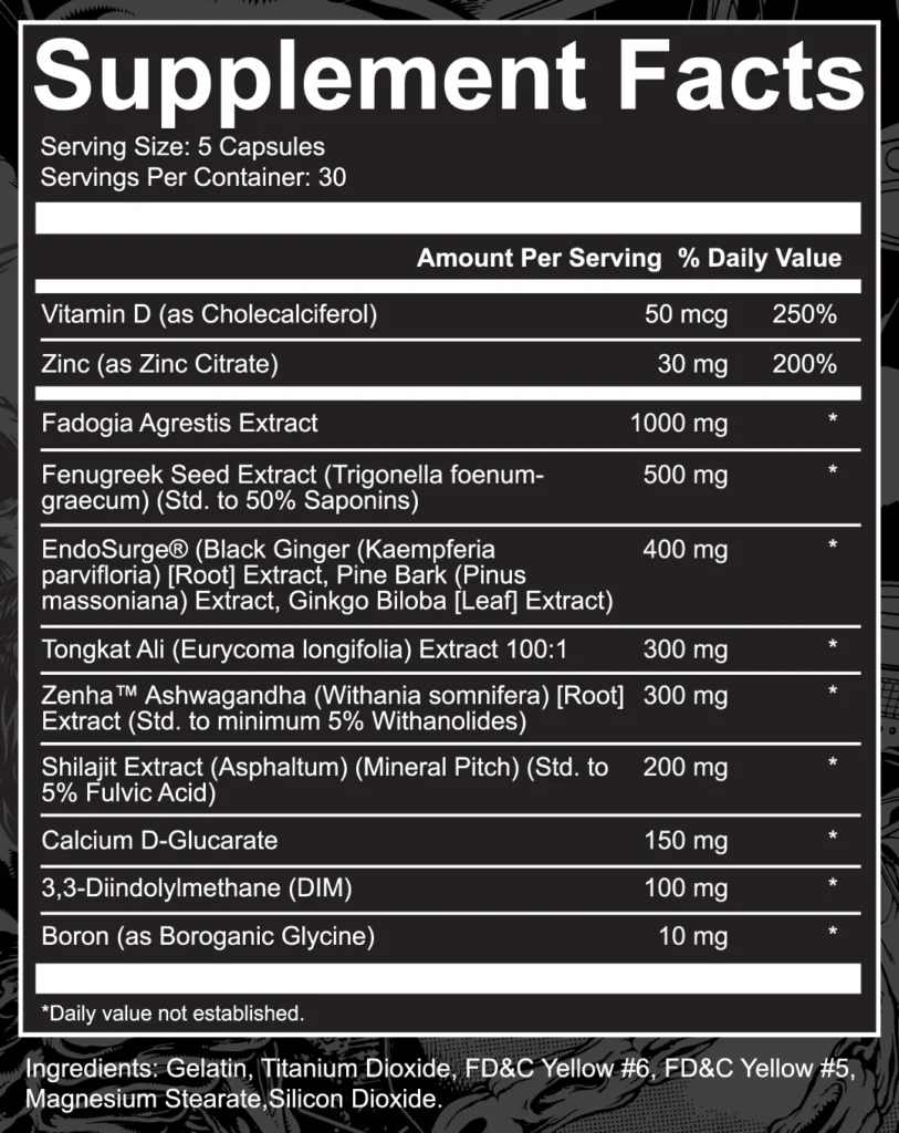 "PHAGE" Stiprus Testosterono skatinimo kompleksas ‘Nutrifitt’ (150kaps/30porc) - produkto nuotrauka 1, Testosterono Palaikymas ir SPORTAS.