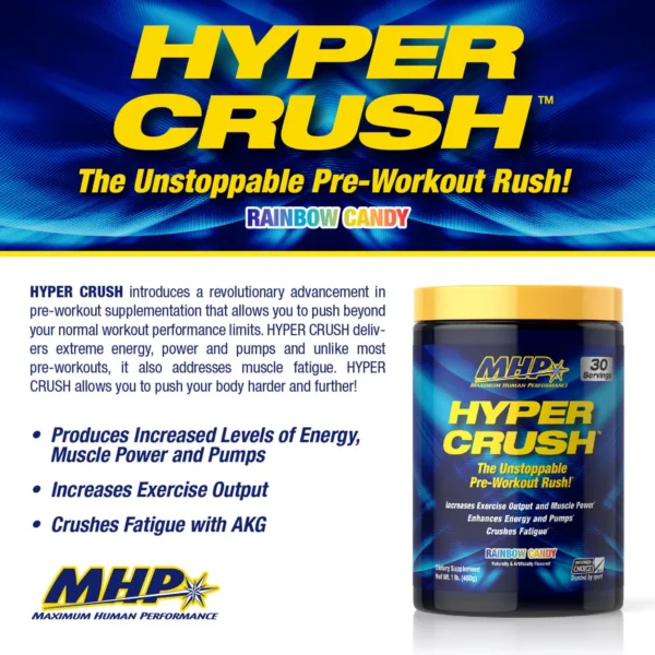"Hyper Crush" Pre-Workout energetikas 'Maximum Human Performance' (453g) - Image 3