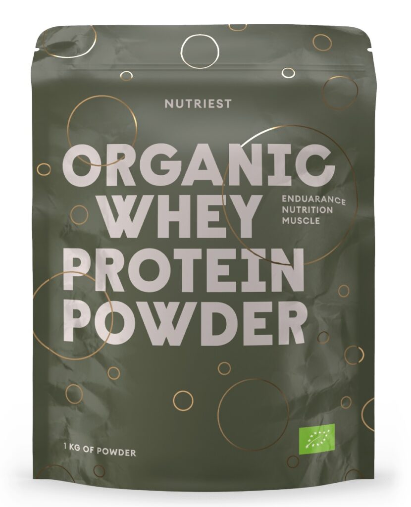 „Organic Whey Protein“ Ekologiški Natūralūs Baltymai (Be Skonio) ‘Nutriest’ (1kg) | Klinikinio lygio ilgaamžiškumo protokolas, Baltymai ir |2| Super Sale papildas.