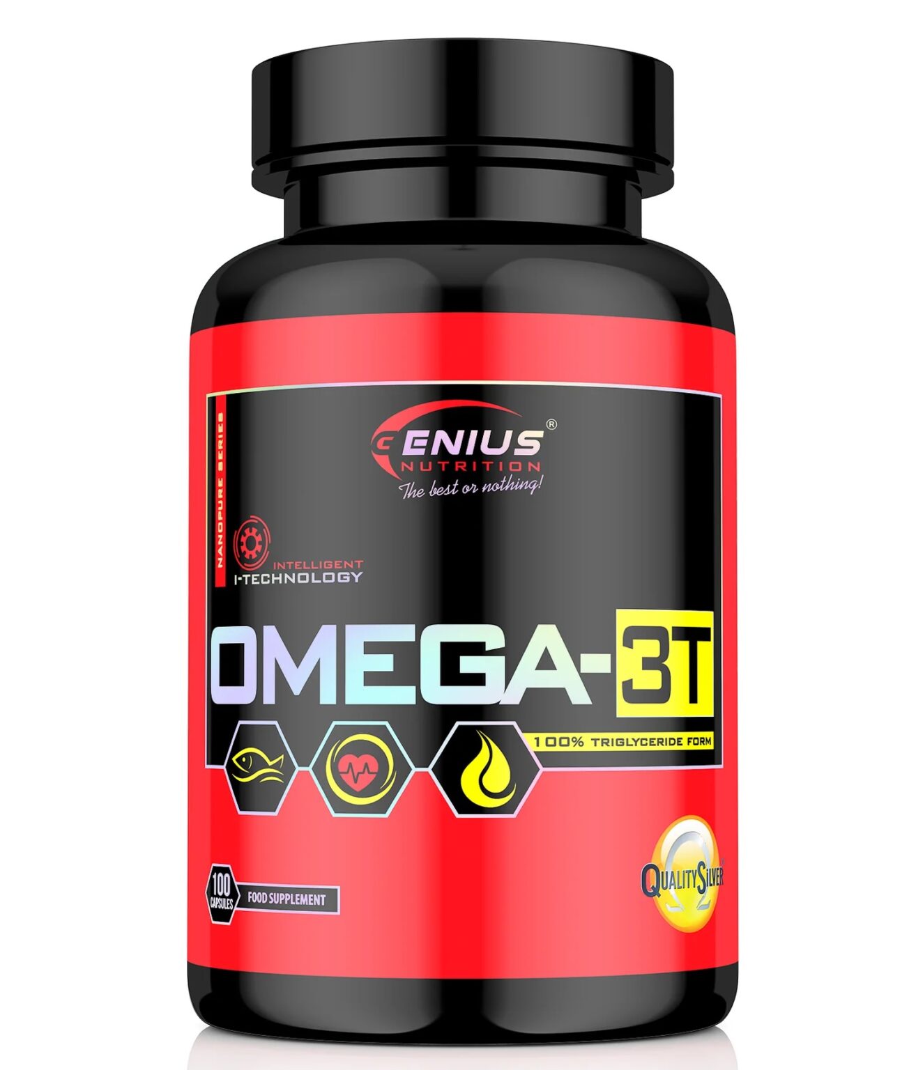 Omega-3T – Trigliceridų formos omega-3 1000mg | Genius Nutrition | 100 kaps. - Moksliškai pagrįstas veiksmingumas Omega-3T – Trigliceridų formos omega-3 1000mg | Genius Nutrition | 100 kaps. | Klinikinio lygio ilgaamžiškumo protokolas, SVEIKATA ir Omega 3 ir Riebalų Rūgštys papildas.