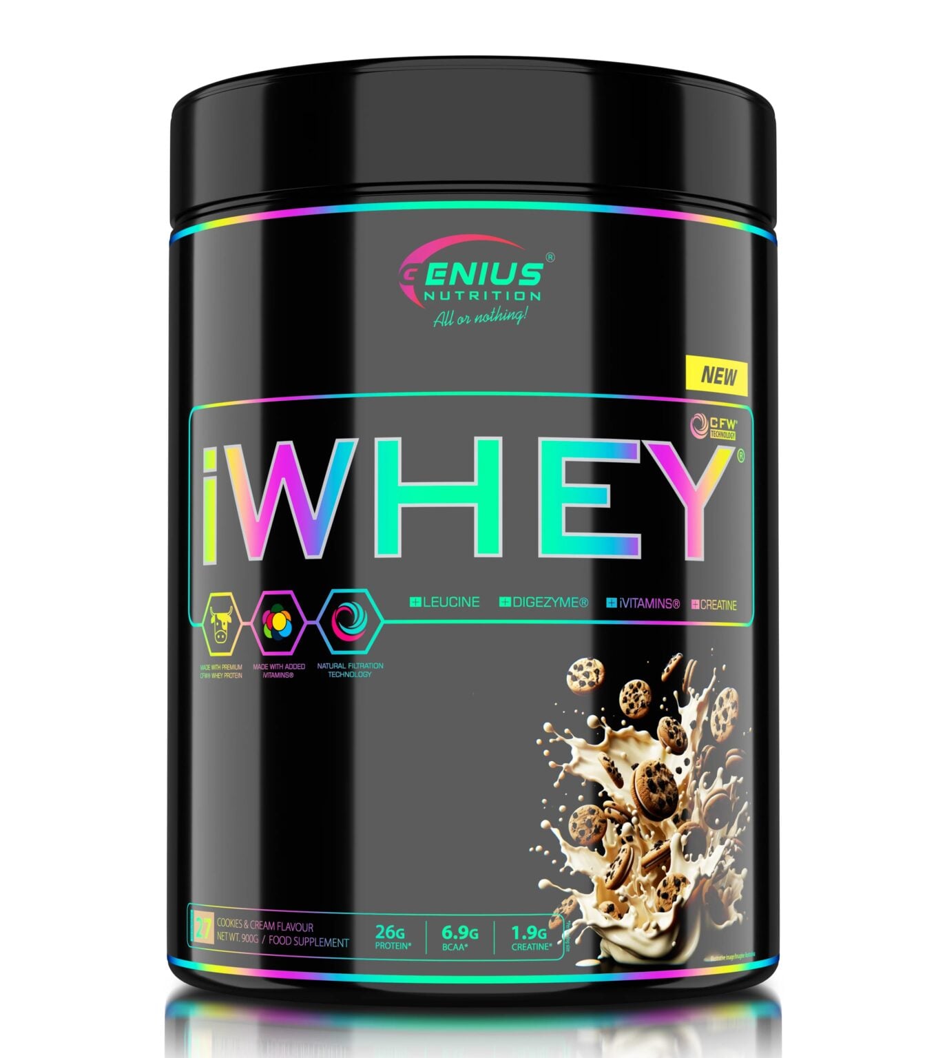 iWHEY – Pažangus išrūgų baltymų kompleksas | Genius Nutrition | 900 g | Klinikinio lygio ilgaamžiškumo protokolas, Visos Prekės ir |2| Super Sale papildas.