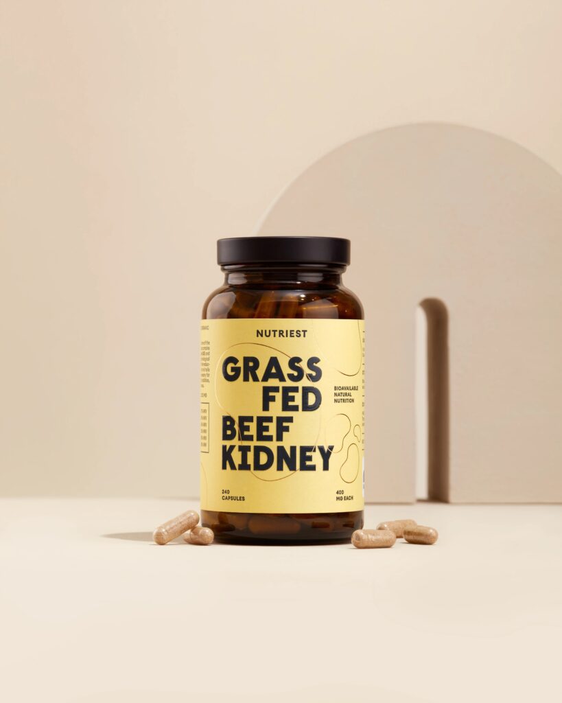 „Grass Fed Beef Kidney“ Grass-Fed Liofilizuoti jaučio inkstai ‘Nutriest’ (240 kaps) - Moksliškai pagrįstas veiksmingumas „Grass Fed Beef Kidney“ Grass-Fed Liofilizuoti jaučio inkstai ‘Nutriest’ (240 kaps) - produkto nuotrauka 1, Organų Papildai ir SVEIKATA.