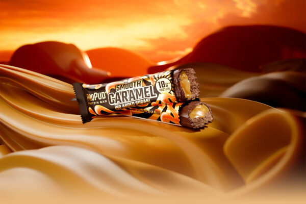 "Smooth Caramel" Švelnios Karamelės Skonio Proteino Batonėlis 'ProPud' (55g) - Image 2