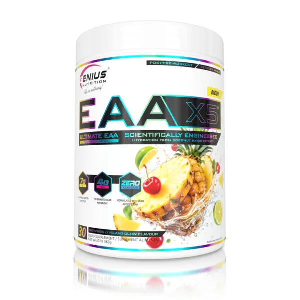 EAA-X5 – EAA amino rūgščių mišinys | Genius Nutrition (360 g / 30 porcijų) - Image 4