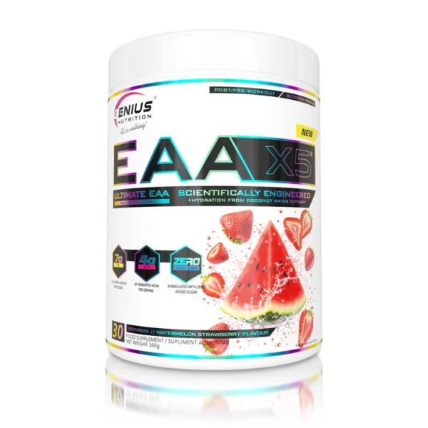 EAA-X5 – EAA amino rūgščių mišinys | Genius Nutrition (360 g / 30 porcijų) - Image 3
