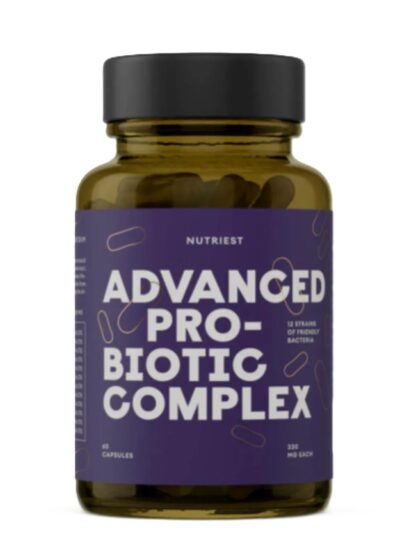 Nutriest Advanced Probiotic Complex – probiotikų kompleksas su 12 padermių, 60 kapsulių