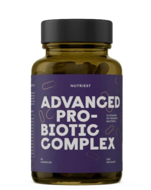 Nutriest Advanced Probiotic Complex – probiotikų kompleksas su 12 padermių, 60 kapsulių