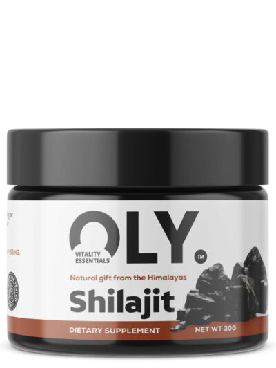 Oly Pure Shilajit Resin – grynas Himalajų shilajit dervos papildas su fulvo rūgštimi ir mineralais, 30 g