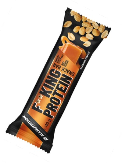 ALLNUTRITION Fitking Protein Snack Bar – karamelės ir žemės riešutų skonis (40 g)