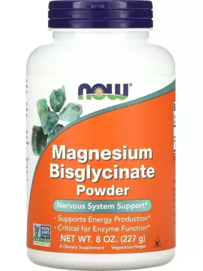 NOW Foods Magnesium Bisglycinate Powder – magnio bisglicinato milteliai (227 g)