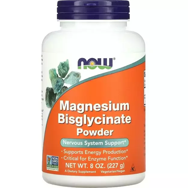 NOW Foods Magnesium Bisglycinate Powder – magnio bisglicinato milteliai (227 g)