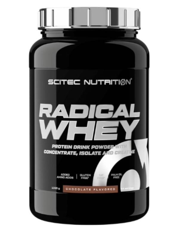Scitec Nutrition Radical Whey – baltymų mišinys su kreatinu ir amino rūgštimis (1 kg)