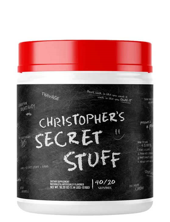 Christopher’s Secret Stuff – Pre-workout kompleksas | RAW Nutrition (520 g / 40 porcijų) - Moksliškai pagrįstas veiksmingumas Christopher’s Secret Stuff – Pre-workout kompleksas | RAW Nutrition (520 g / 40 porcijų) | Klinikinio lygio ilgaamžiškumo protokolas, SPORTAS ir Pre-workout papildai papildas.