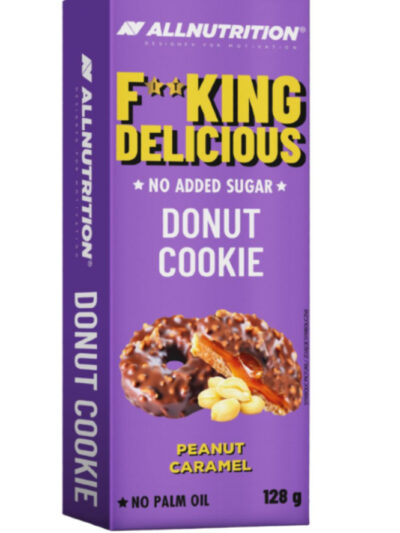 ALLNUTRITION Fitking Delicious Donut Cookie Peanut Caramel – žemės riešutų ir karamelės baltyminis sausainis (70 g)