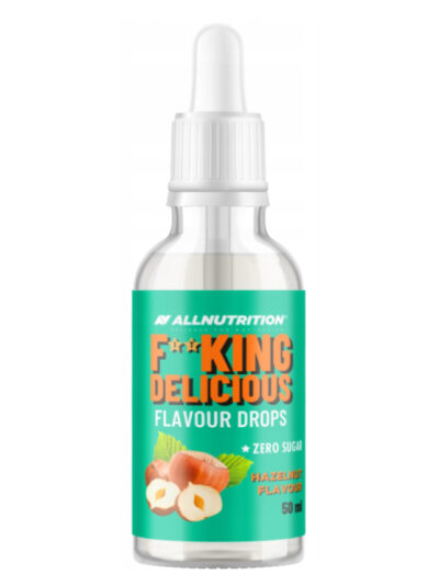 ALLNUTRITION Fitking Delicious Flavour Drops Hazelnut – lazdyno riešutų skonio lašai be cukraus (50 ml)