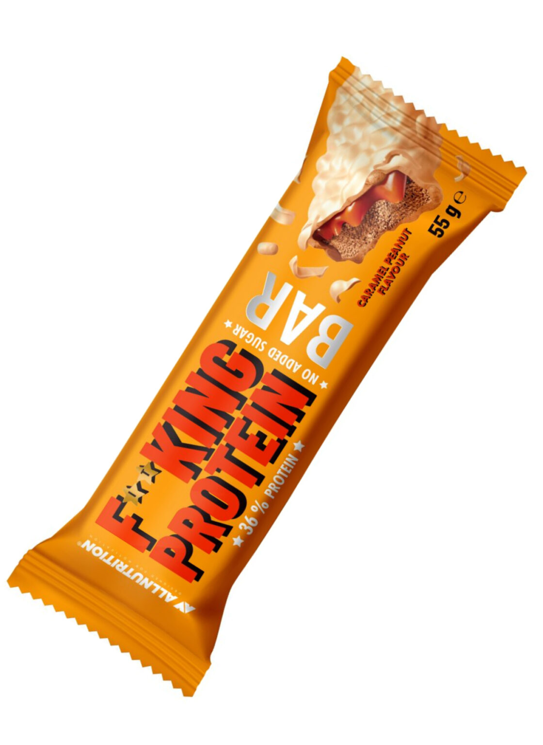 ALLNUTRITION Fitking Protein Bar Caramel Peanut – baltyminis batonėlis su karamele ir žemės riešutais (55 g)