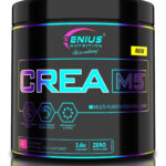 CREA-M5 – multifunkcinis kreatino mišinys jėgai, energijai ir ištvermei | Genius Nutrition (200 kapsulių / 40 porcijų)