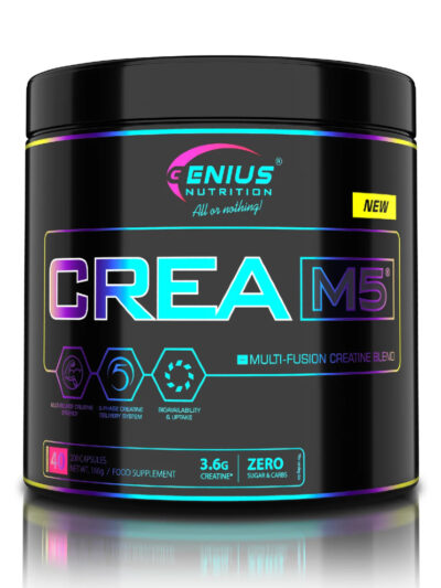 Genius Nutrition CREA-M5 200 kapsulių – kreatino mišinys