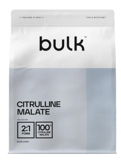 Bulk Citrulline Malate 2:1 milteliai – grynas citrulino malatas ištvermei ir raumenų pompai.