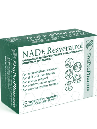 NAD+, Resveratrolio ir Betaino kompleksas kapsulėse