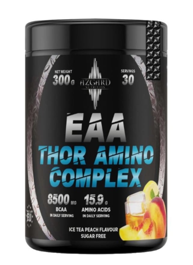 Azgard Nutrition EAA Thor Amino Complex 300g pakuotė – nepakeičiamos amino rūgštys sportui