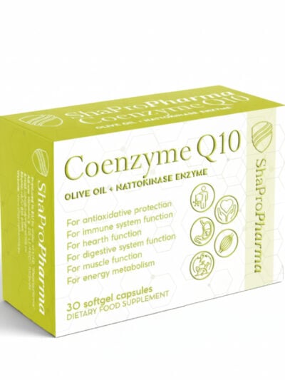 Shapro Pharma Kofermentas Q10 su Natto ekstraktu 30 kapsulių – papildas energijai ir širdies sveikatai