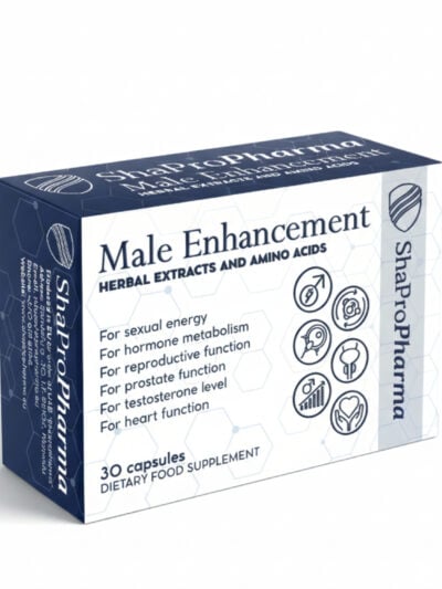 Male Enhancement 30 kapsulių – Shapro Pharma maisto papildas vyrams su MACA, ženšeniu ir L-argininu