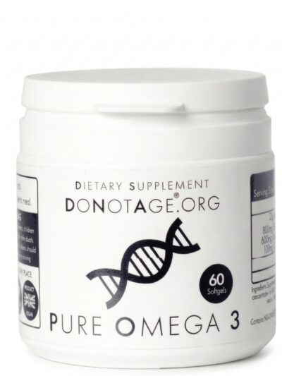 DoNotAge Pure Omega 3 aukštos koncentracijos žuvų taukai trigliceridų formoje 60 kapsulių