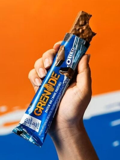 Grenade Protein Bar 60g trijų sluoksnių baltyminis batonėlis.