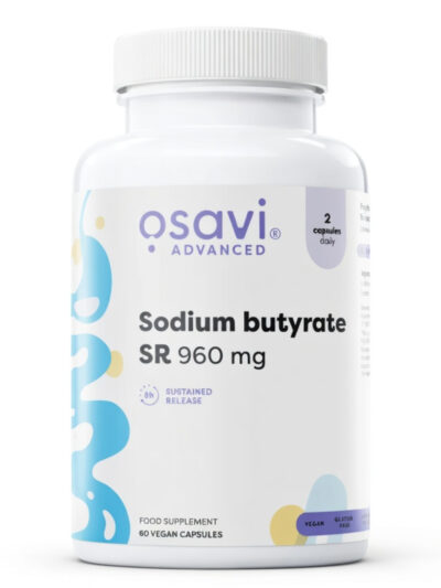 Osavi Sodium Butyrate maisto papildas kapsulėmis žarnyno sveikatai ir mikrobiotai 60 vnt