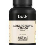 Ashwagandha KSM-66® (500 mg) – adaptogenas streso valdymui | Bulk™