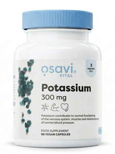 Osavi Potassium 300 mg maisto papildas kapsulėmis normaliam kraujospūdžiui ir raumenų funkcijai 90 vnt